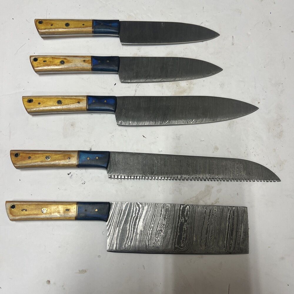 DAMASCUS STEEL CHEF KNIFE SET KITCHEN KNIVES CHEF SET - Picture 9 of 9